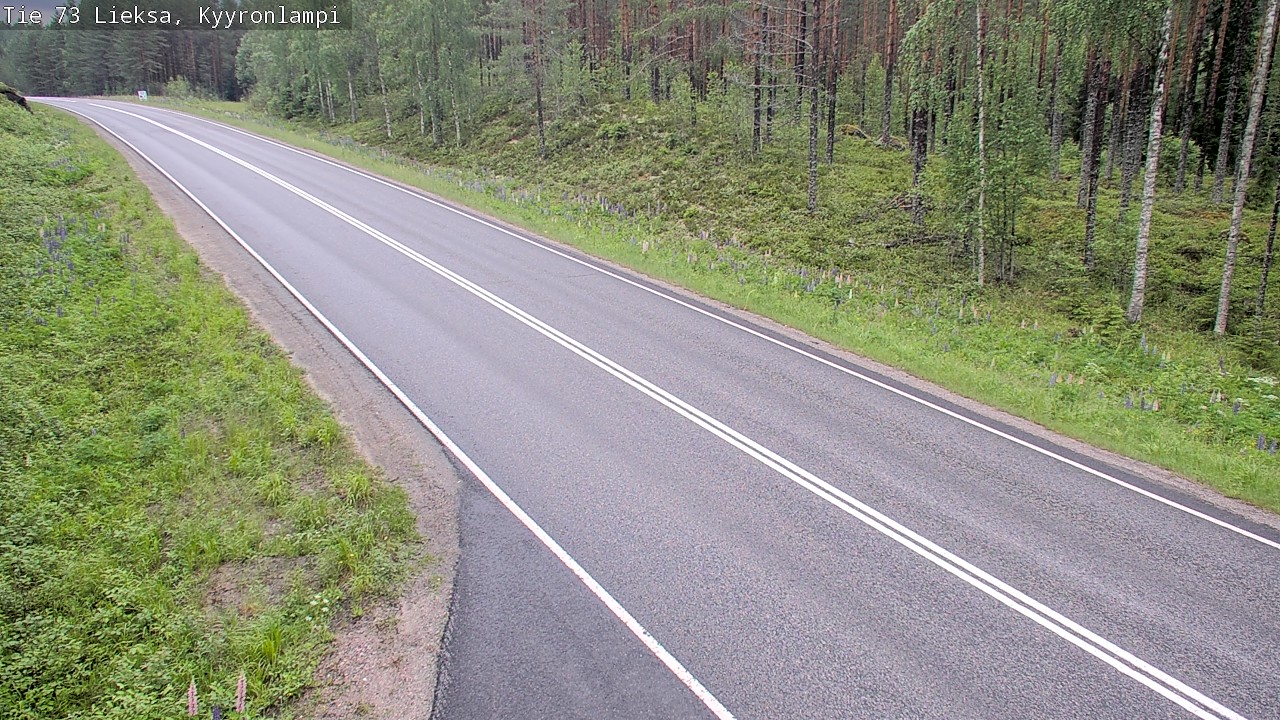 Weather Camera Image Väg 73 Lieksa, Kyyrönlampi, Lieksa, Pohjois-Karjala