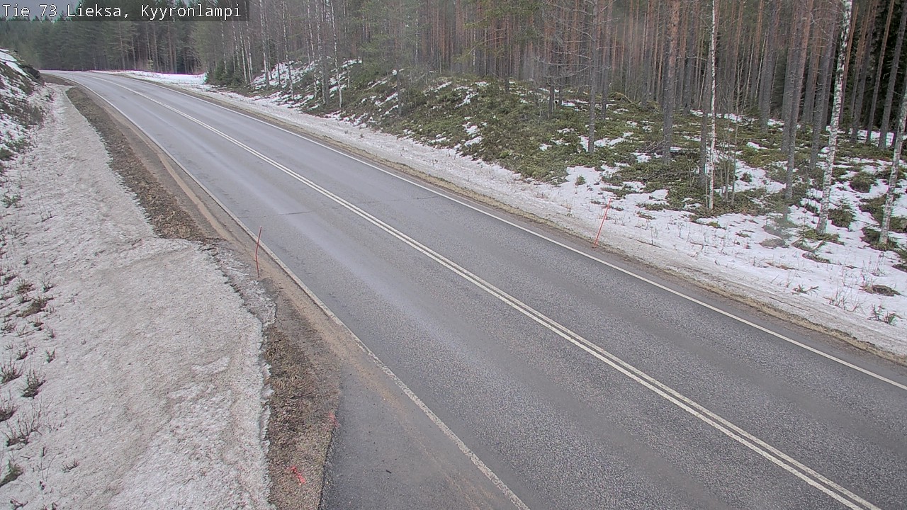 Weather Camera Image Väg 73 Lieksa, Kyyrönlampi, Lieksa, Pohjois-Karjala