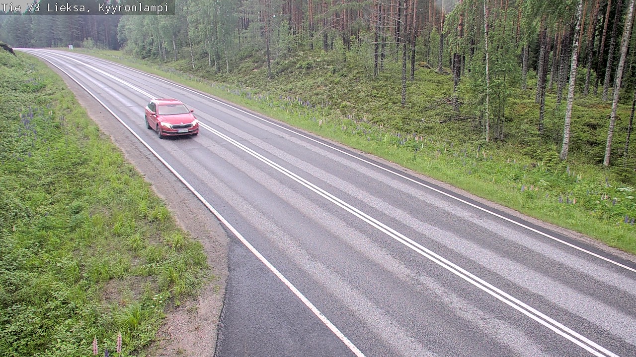 Weather Camera Image Väg 73 Lieksa, Kyyrönlampi, Lieksa, Pohjois-Karjala
