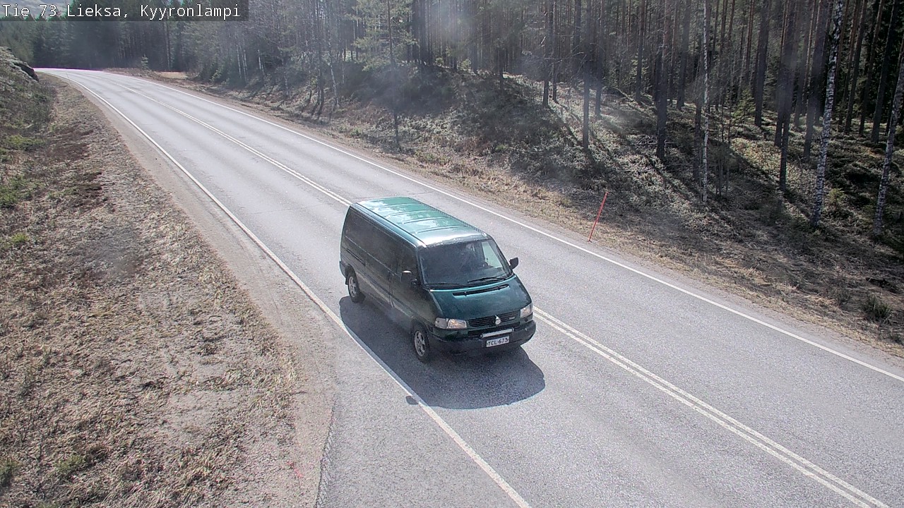 Weather Camera Image Väg 73 Lieksa, Kyyrönlampi, Lieksa, Pohjois-Karjala