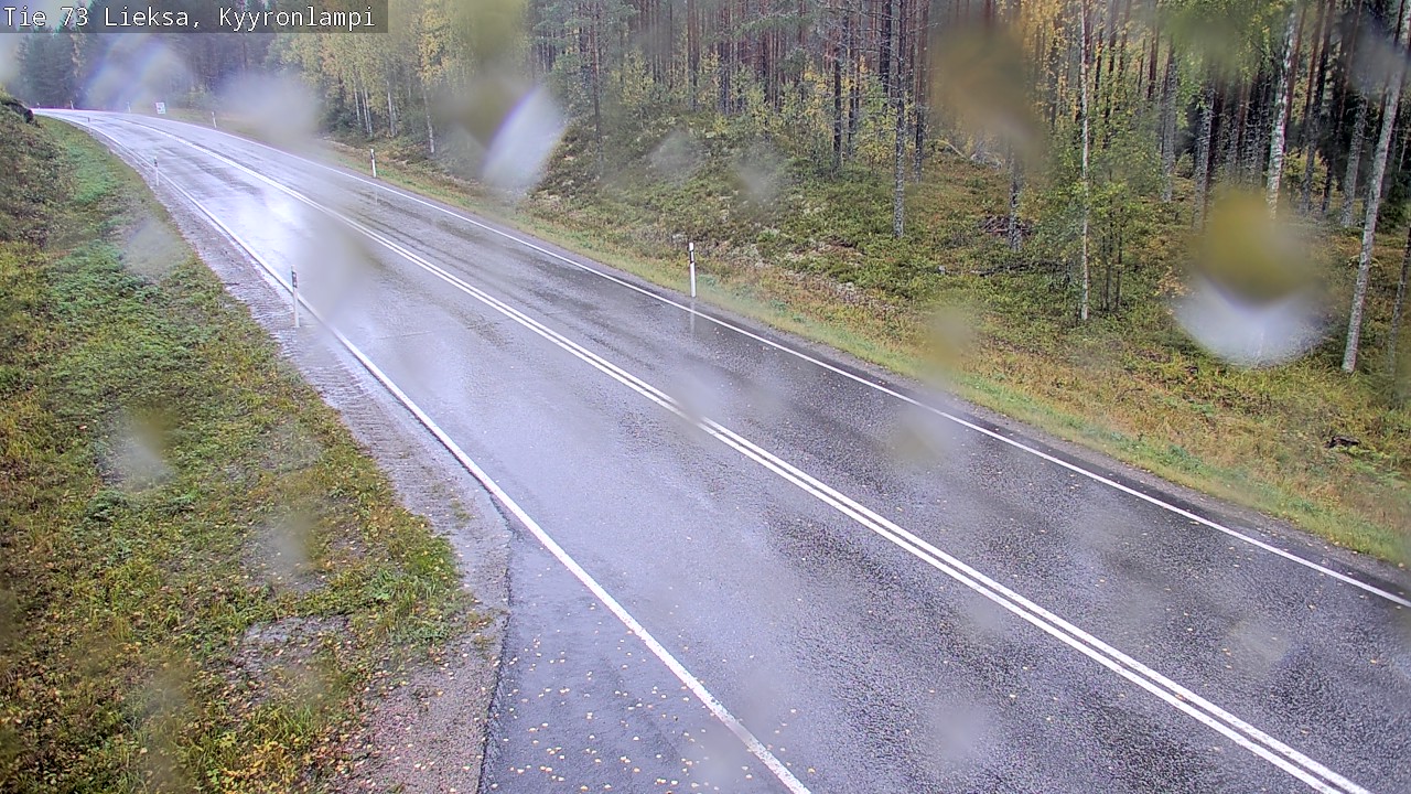 Weather Camera Image Road 73 Lieksa, Kyyrönlampi, Lieksa, Pohjois-Karjala