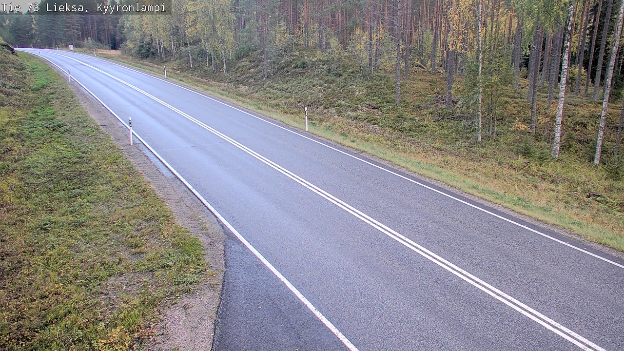Weather Camera Image Road 73 Lieksa, Kyyrönlampi, Lieksa, Pohjois-Karjala