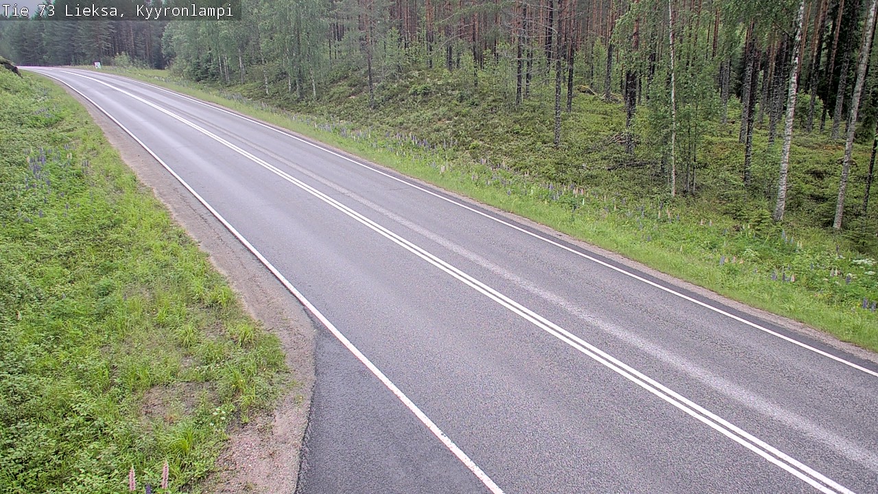 Weather Camera Image Väg 73 Lieksa, Kyyrönlampi, Lieksa, Pohjois-Karjala