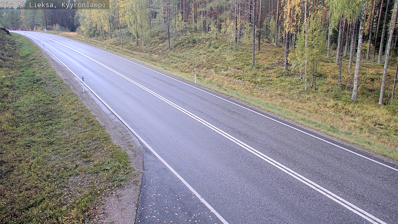Weather Camera Image Road 73 Lieksa, Kyyrönlampi, Lieksa, Pohjois-Karjala