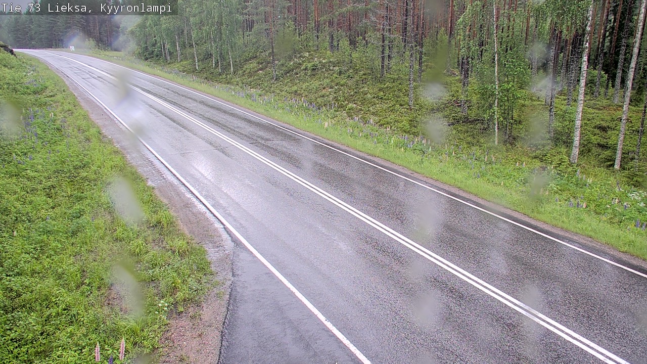 Weather Camera Image Road 73 Lieksa, Kyyrönlampi, Lieksa, Pohjois-Karjala