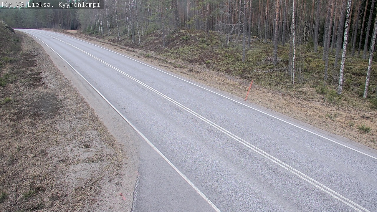 Weather Camera Image Väg 73 Lieksa, Kyyrönlampi, Lieksa, Pohjois-Karjala