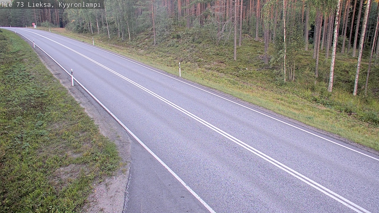 Weather Camera Image Road 73 Lieksa, Kyyrönlampi, Lieksa, Pohjois-Karjala