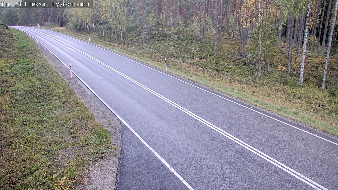 Weather Camera Image Road 73 Lieksa, Kyyrönlampi, Lieksa, Pohjois-Karjala