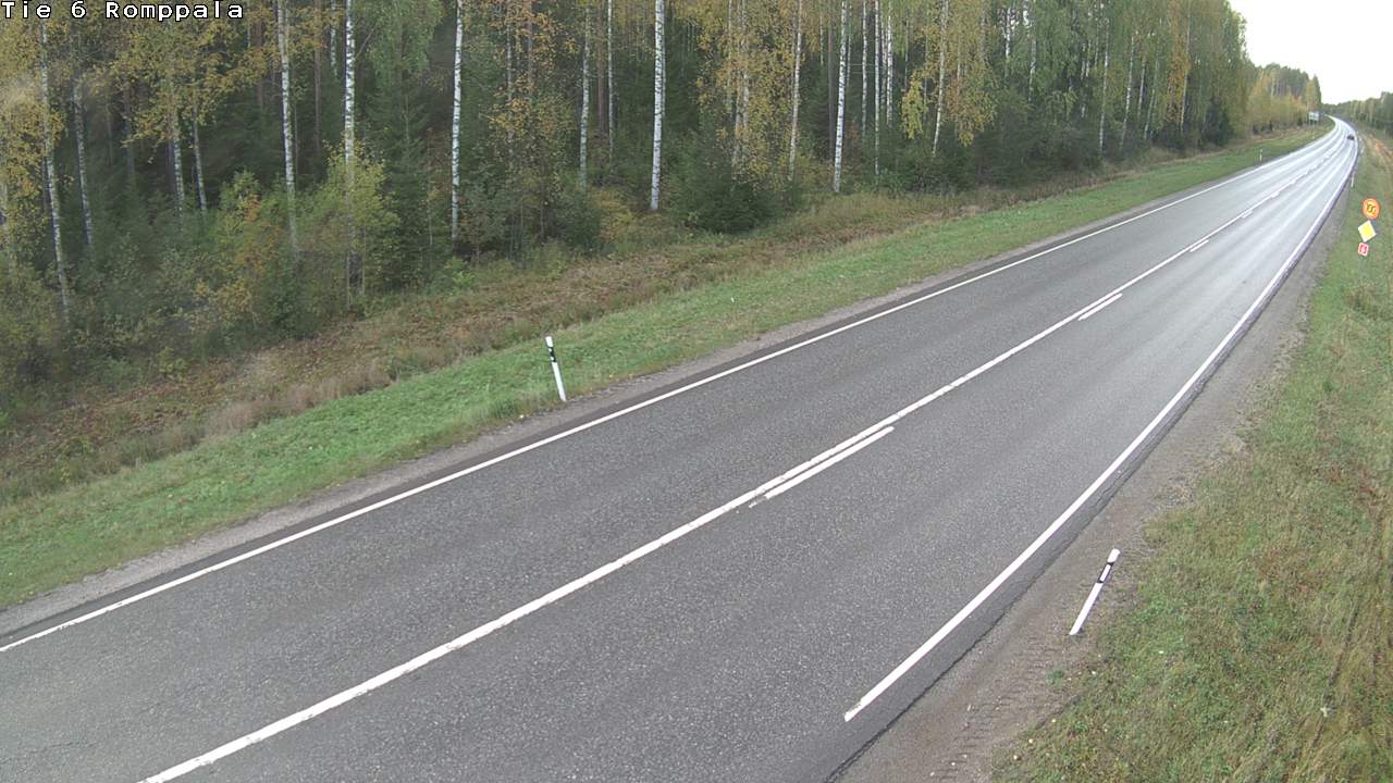 Weather Camera Image Väg 6 Kontiolax, Romppala, Kontiolahti, Pohjois-Karjala