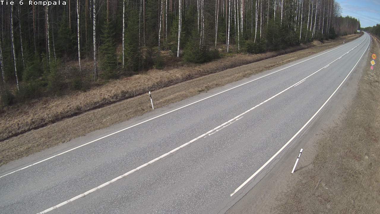 Weather Camera Image Väg 6 Kontiolax, Romppala, Kontiolahti, Pohjois-Karjala