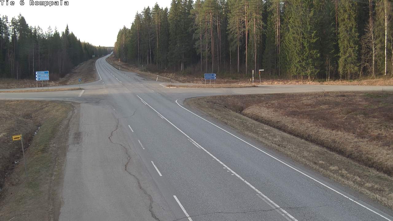 Weather Camera Image Väg 6 Kontiolax, Romppala, Kontiolahti, Pohjois-Karjala