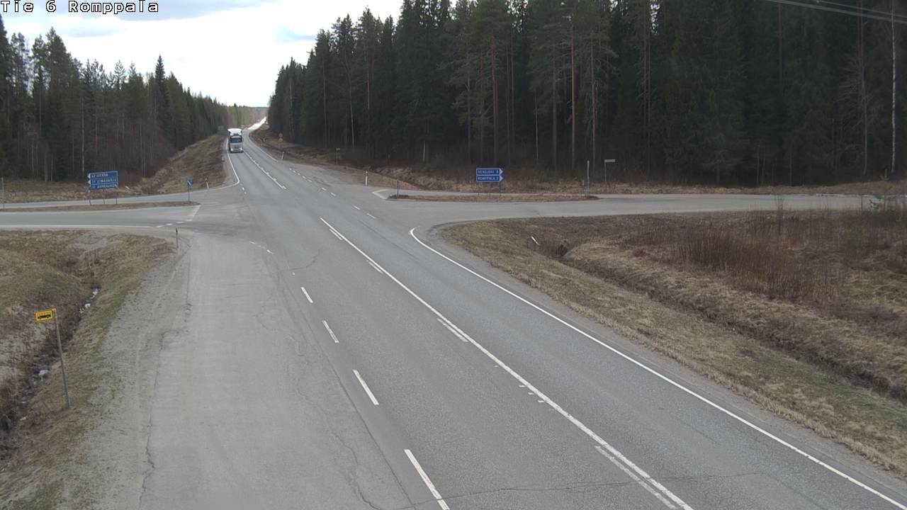 Weather Camera Image Road 6 Kontiolahti, Romppala, Kontiolahti, Pohjois-Karjala