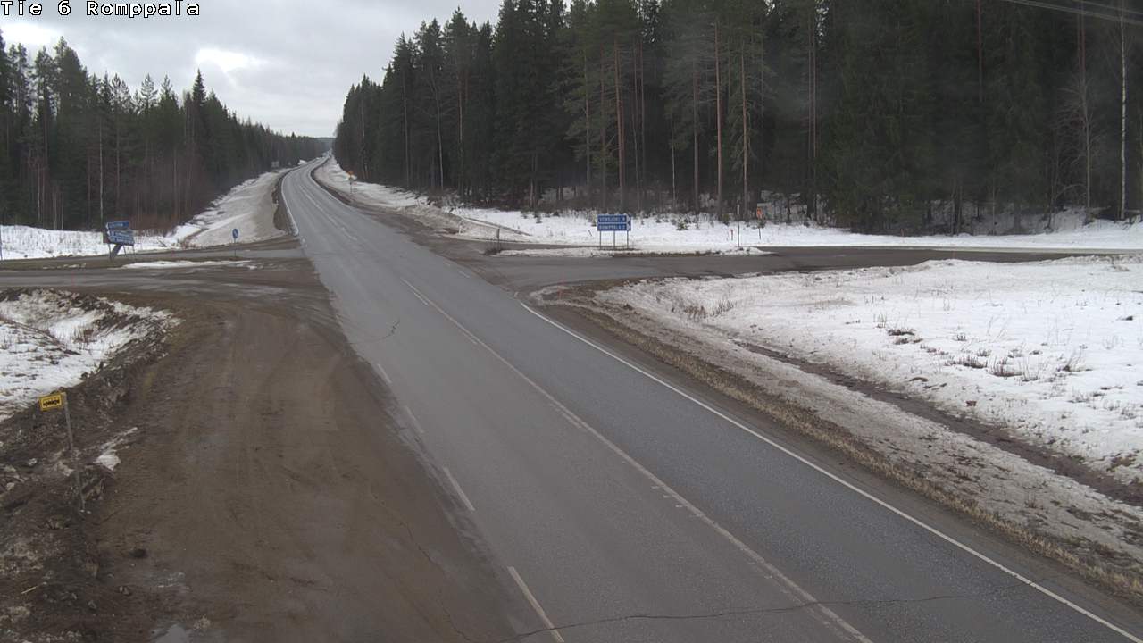 Weather Camera Image Road 6 Kontiolahti, Romppala, Kontiolahti, Pohjois-Karjala