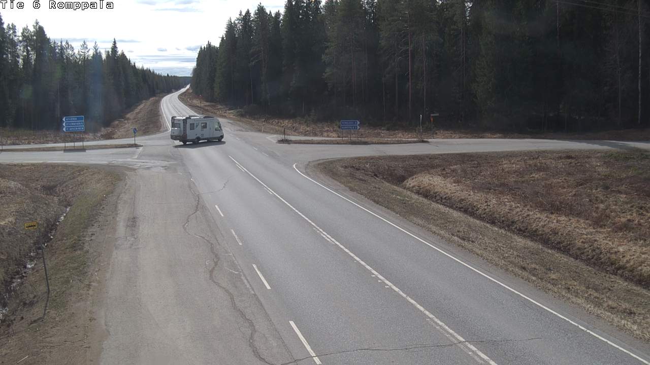 Weather Camera Image Road 6 Kontiolahti, Romppala, Kontiolahti, Pohjois-Karjala