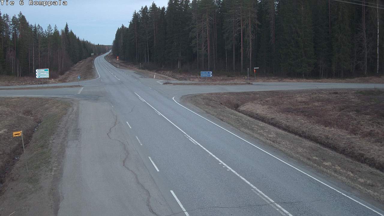 Weather Camera Image Road 6 Kontiolahti, Romppala, Kontiolahti, Pohjois-Karjala