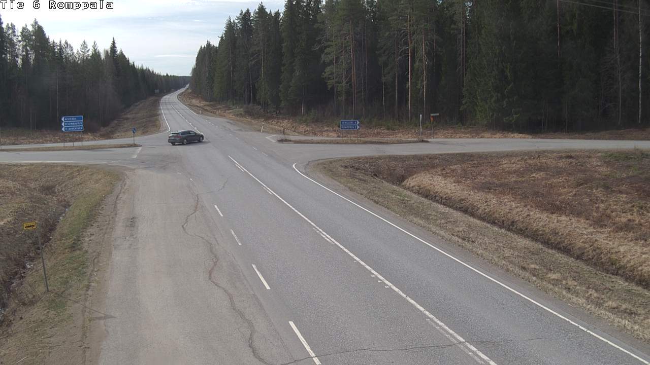 Weather Camera Image Väg 6 Kontiolax, Romppala, Kontiolahti, Pohjois-Karjala