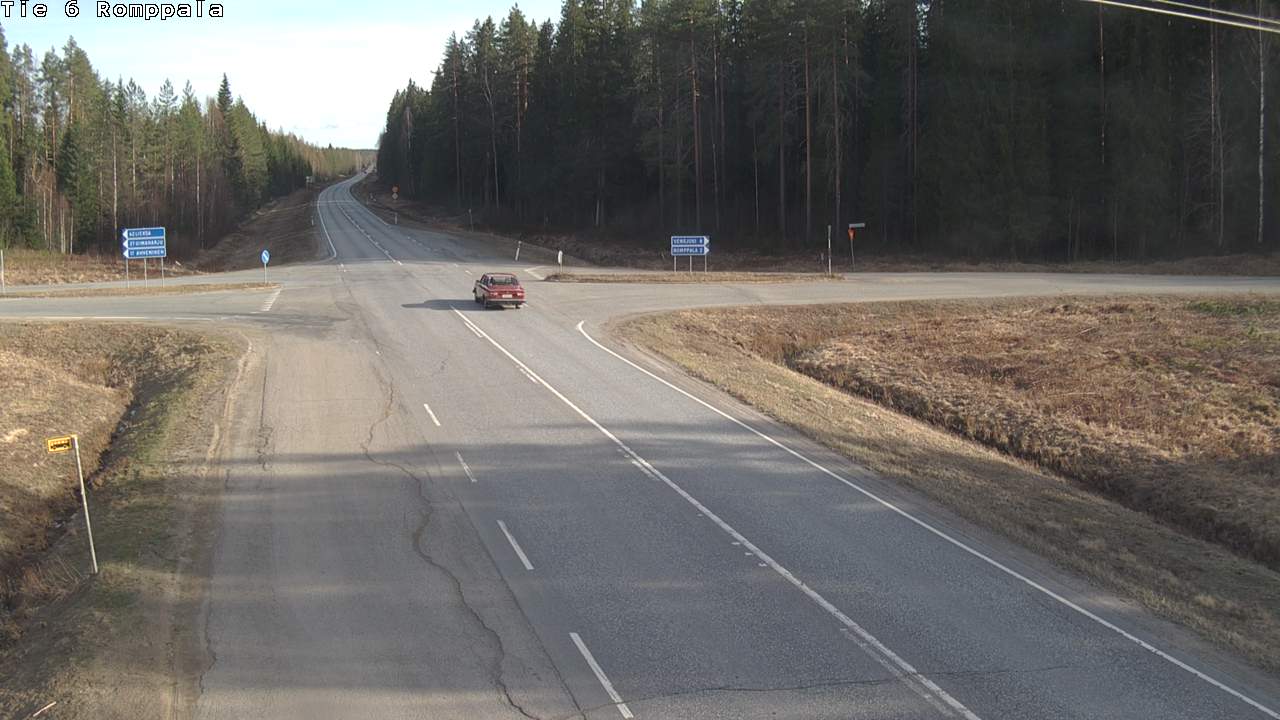 Weather Camera Image Road 6 Kontiolahti, Romppala, Kontiolahti, Pohjois-Karjala