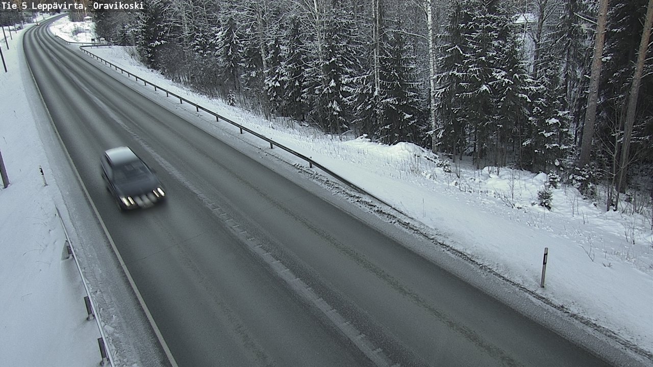 Weather Camera Image Väg 5 Leppävirta, Oravikoski, Leppävirta, Pohjois-Savo