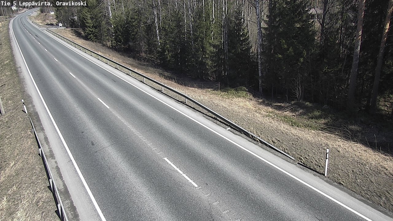 Weather Camera Image Road 5 Leppävirta, Oravikoski, Leppävirta, Pohjois-Savo