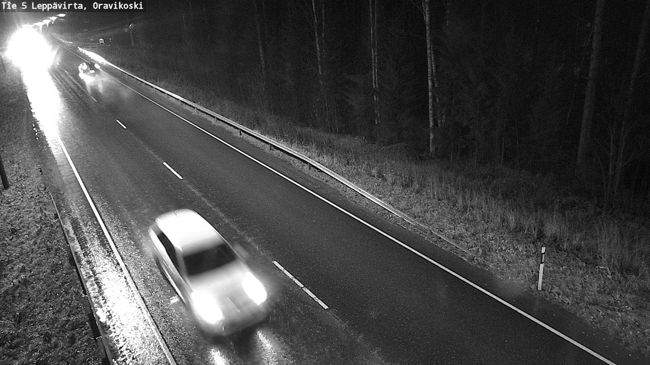 Weather Camera Image Väg 5 Leppävirta, Oravikoski, Leppävirta, Pohjois-Savo