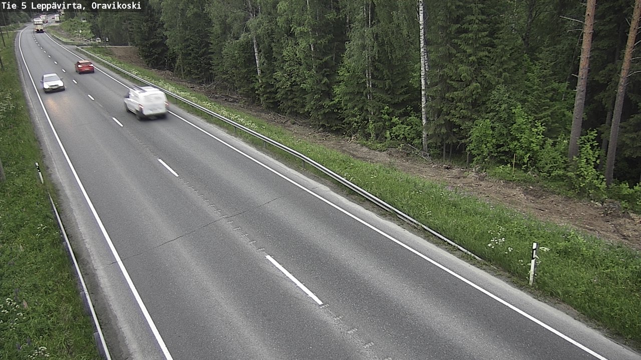 Weather Camera Image Road 5 Leppävirta, Oravikoski, Leppävirta, Pohjois-Savo