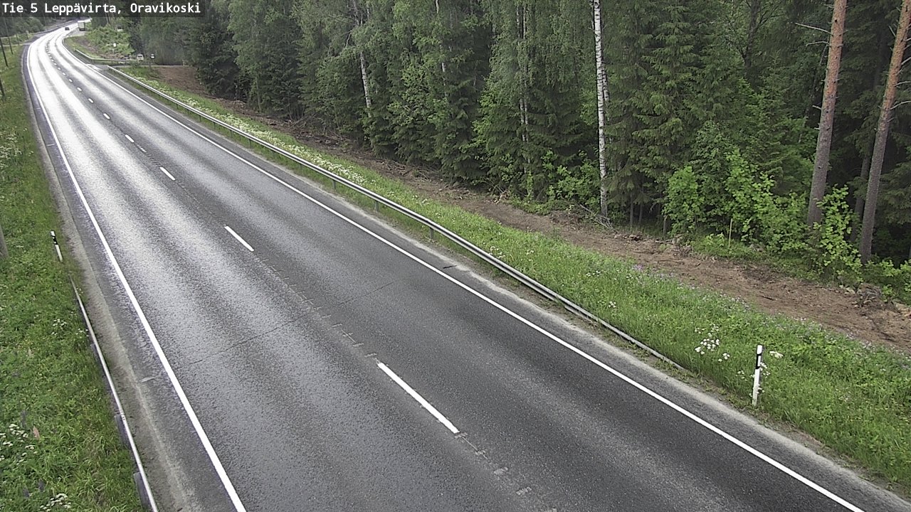 Weather Camera Image Road 5 Leppävirta, Oravikoski, Leppävirta, Pohjois-Savo