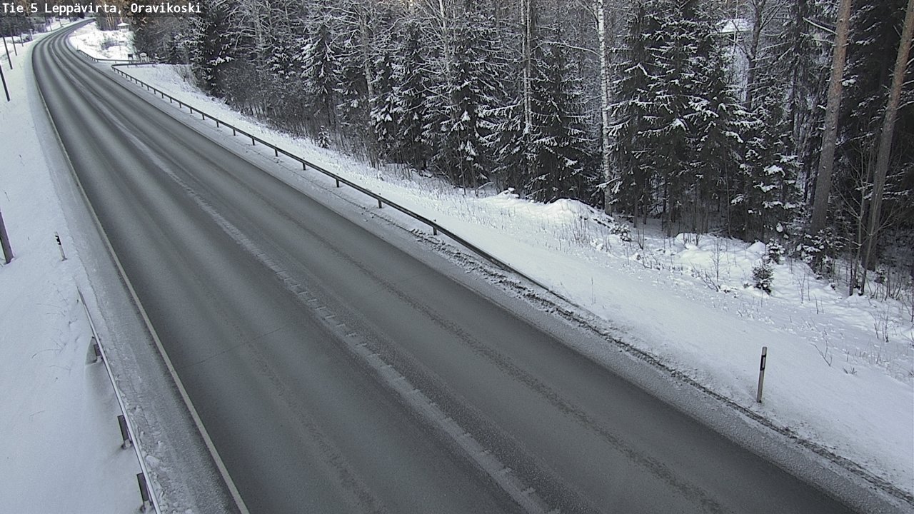 Weather Camera Image Väg 5 Leppävirta, Oravikoski, Leppävirta, Pohjois-Savo