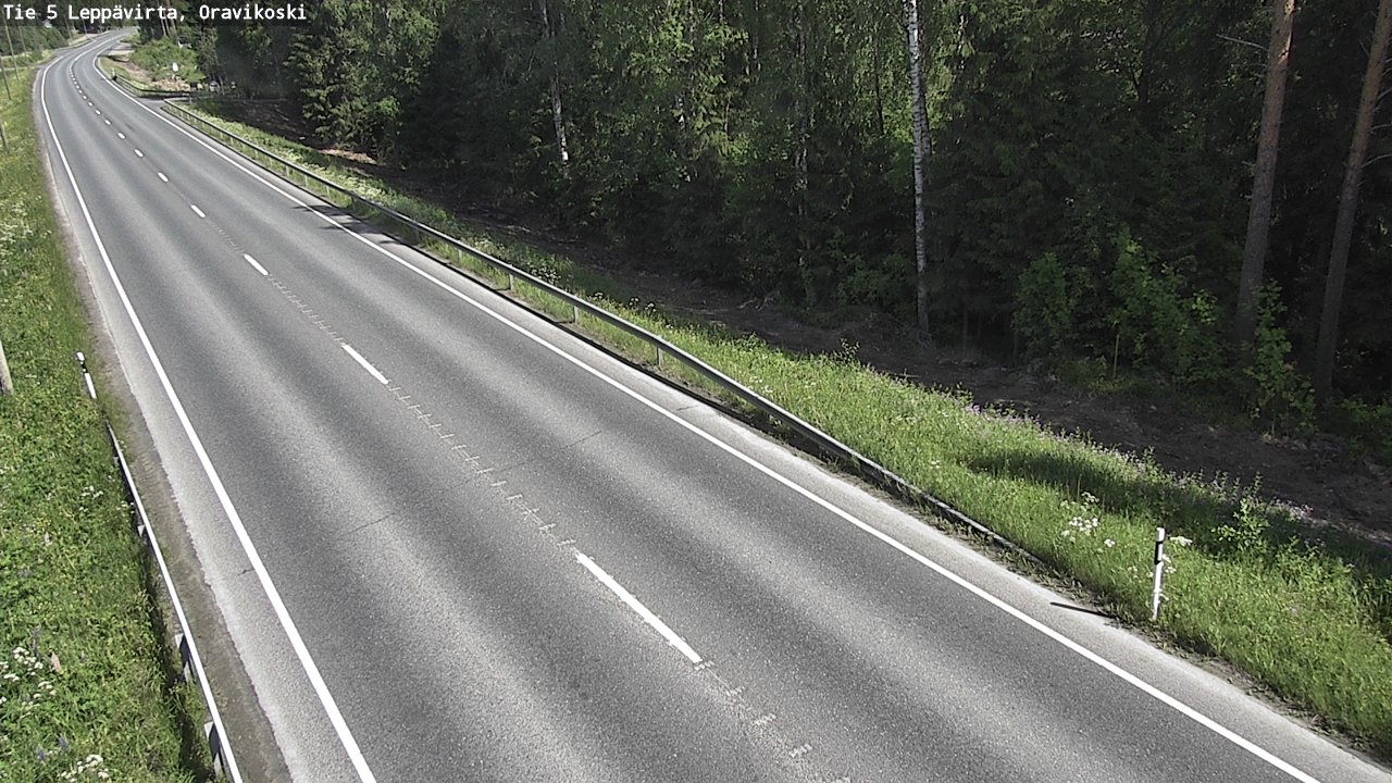 Weather Camera Image Road 5 Leppävirta, Oravikoski, Leppävirta, Pohjois-Savo
