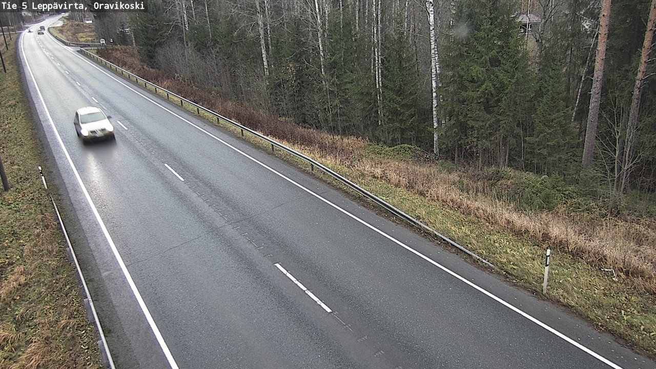 Weather Camera Image Väg 5 Leppävirta, Oravikoski, Leppävirta, Pohjois-Savo