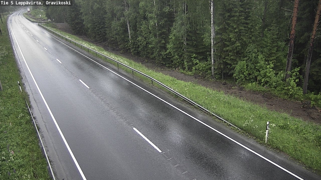 Weather Camera Image Road 5 Leppävirta, Oravikoski, Leppävirta, Pohjois-Savo