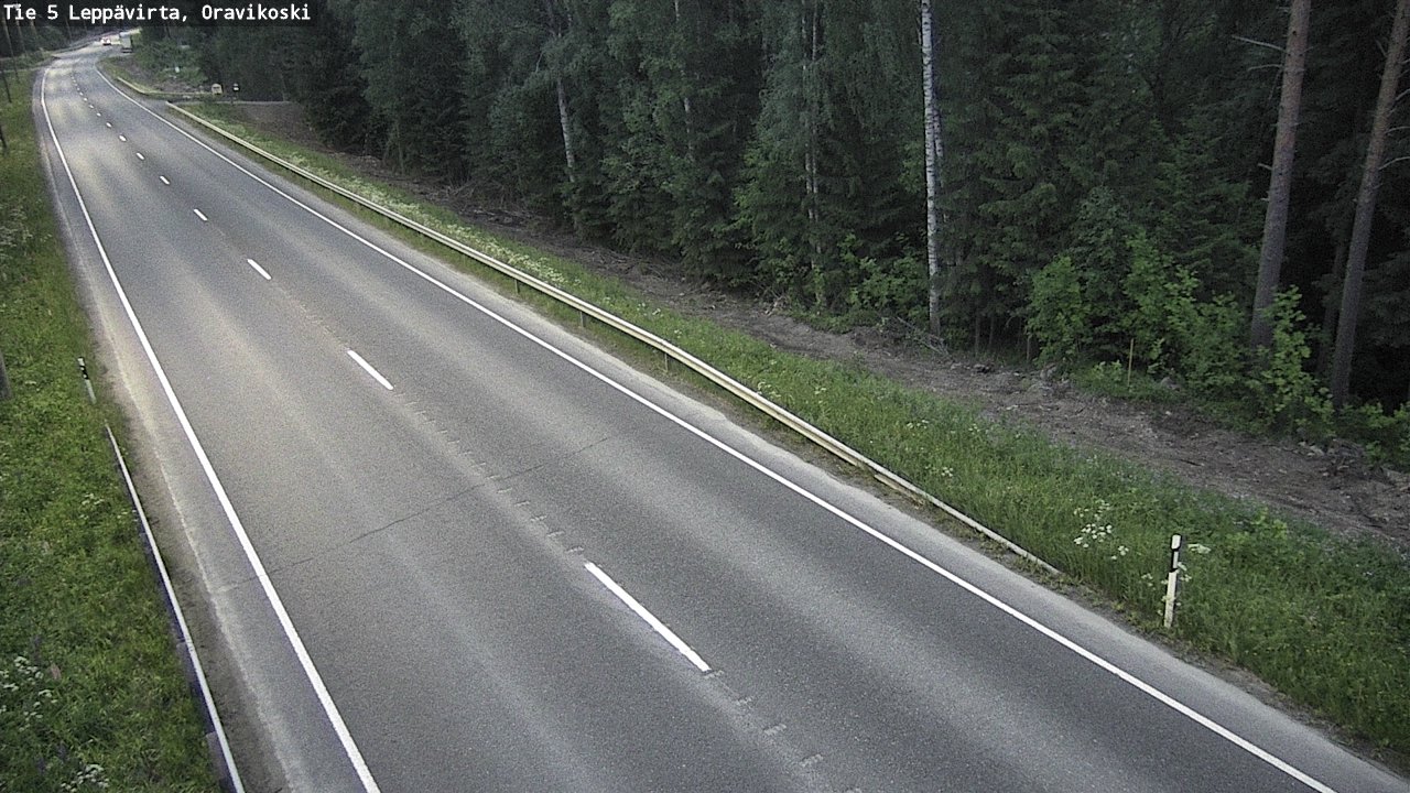 Weather Camera Image Road 5 Leppävirta, Oravikoski, Leppävirta, Pohjois-Savo