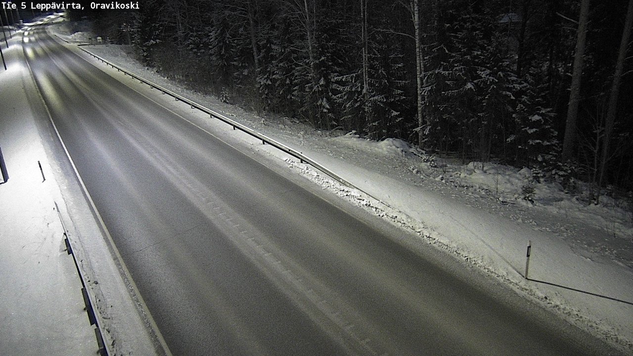Weather Camera Image Väg 5 Leppävirta, Oravikoski, Leppävirta, Pohjois-Savo