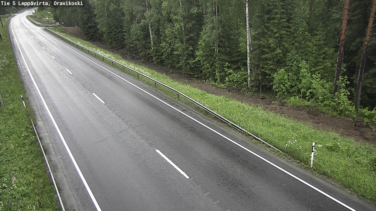 Weather Camera Image Road 5 Leppävirta, Oravikoski, Leppävirta, Pohjois-Savo