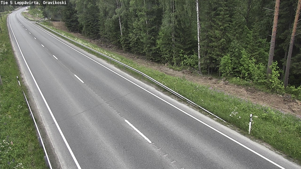 Weather Camera Image Road 5 Leppävirta, Oravikoski, Leppävirta, Pohjois-Savo