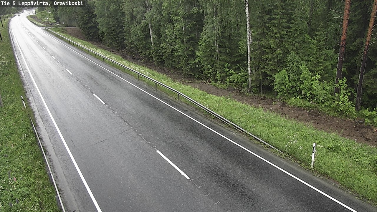 Weather Camera Image Väg 5 Leppävirta, Oravikoski, Leppävirta, Pohjois-Savo