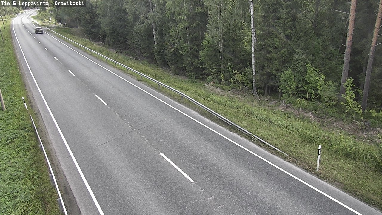 Weather Camera Image Road 5 Leppävirta, Oravikoski, Leppävirta, Pohjois-Savo
