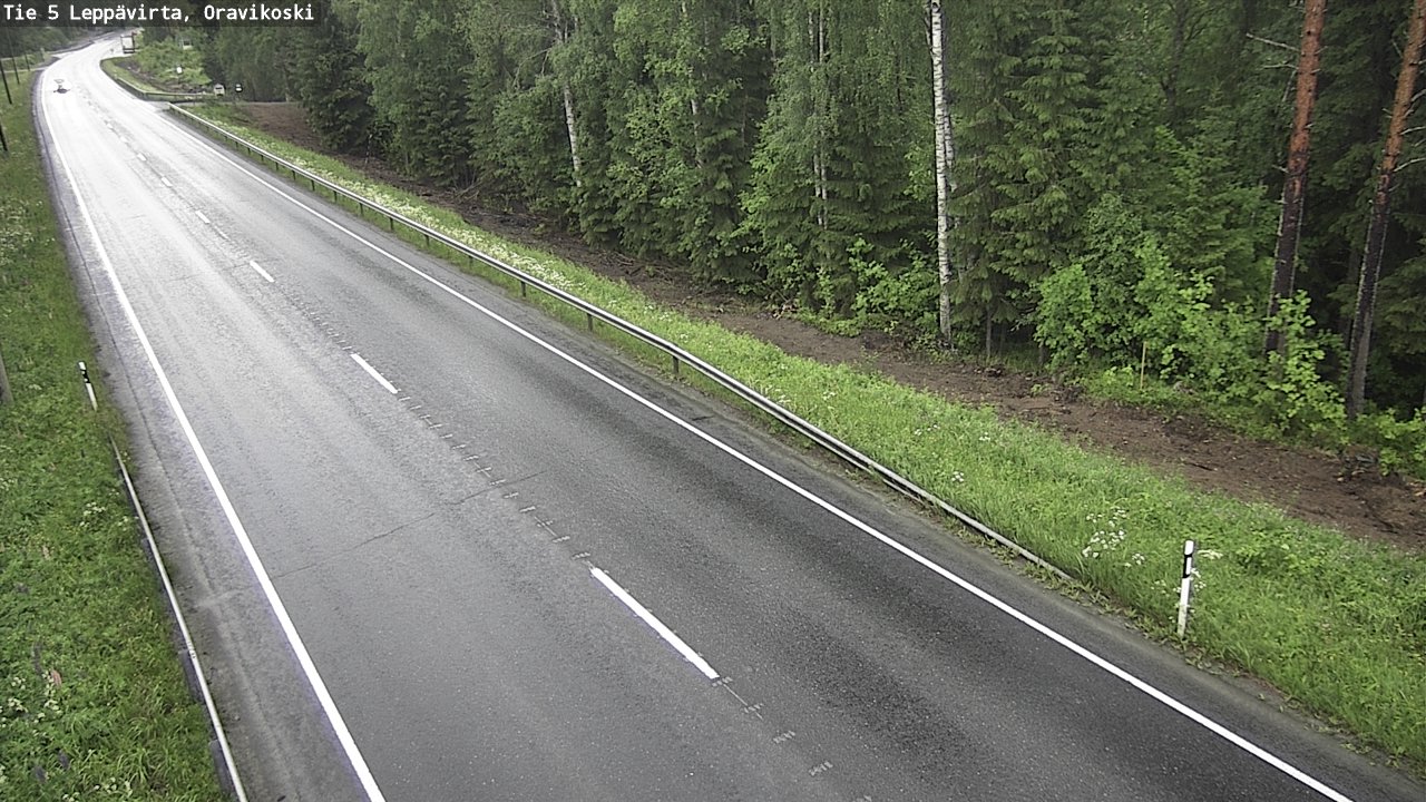 Weather Camera Image Road 5 Leppävirta, Oravikoski, Leppävirta, Pohjois-Savo