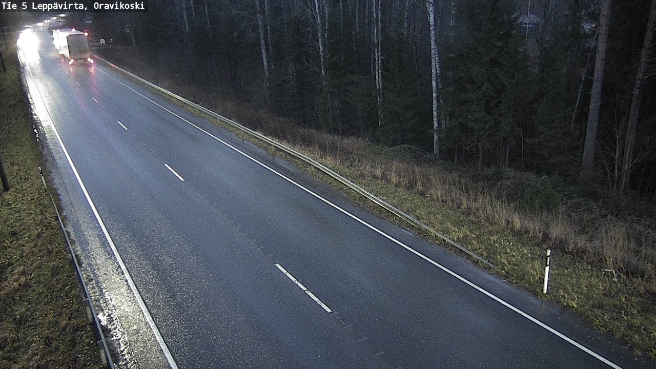 Weather Camera Image Väg 5 Leppävirta, Oravikoski, Leppävirta, Pohjois-Savo