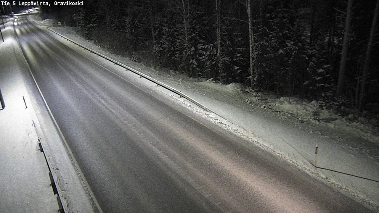 Weather Camera Image Väg 5 Leppävirta, Oravikoski, Leppävirta, Pohjois-Savo