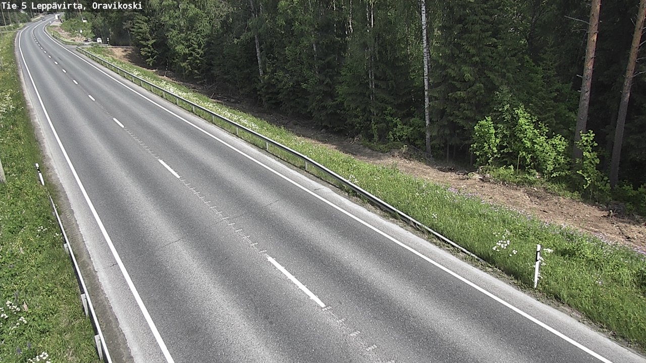 Weather Camera Image Road 5 Leppävirta, Oravikoski, Leppävirta, Pohjois-Savo