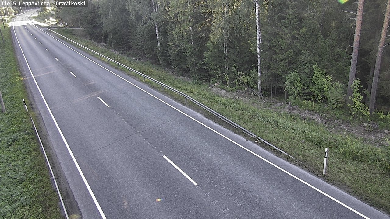 Weather Camera Image Road 5 Leppävirta, Oravikoski, Leppävirta, Pohjois-Savo
