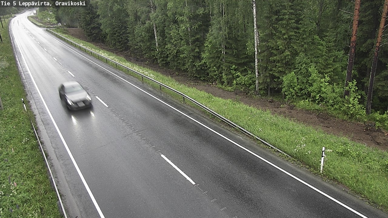 Weather Camera Image Väg 5 Leppävirta, Oravikoski, Leppävirta, Pohjois-Savo