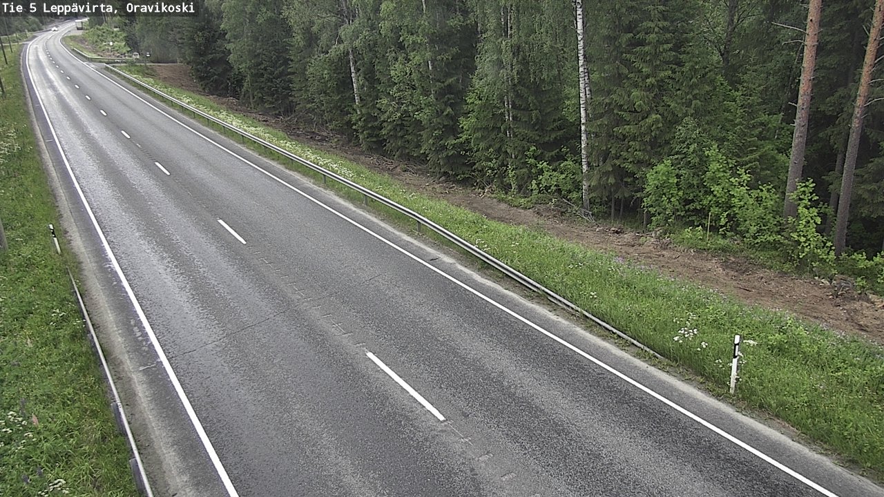 Weather Camera Image Road 5 Leppävirta, Oravikoski, Leppävirta, Pohjois-Savo
