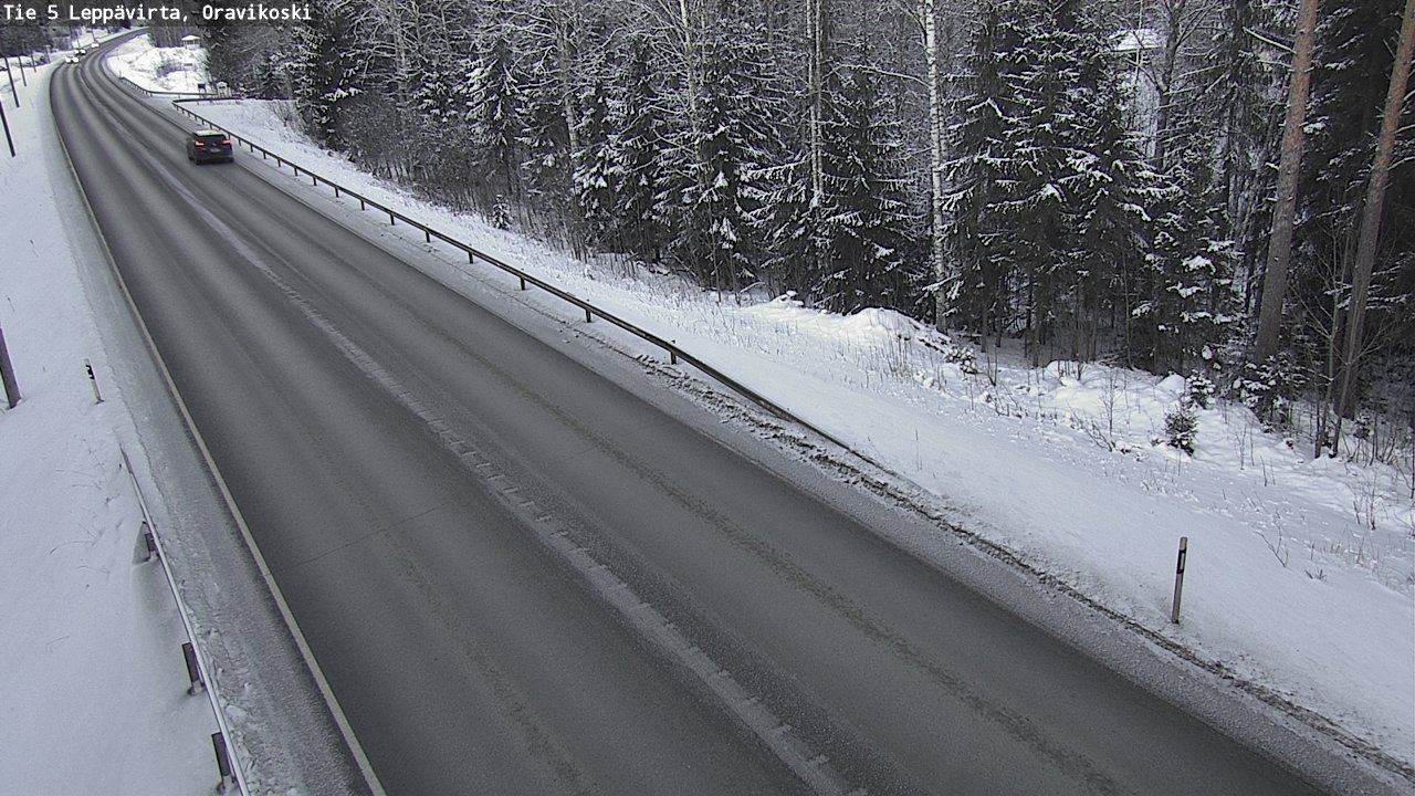 Weather Camera Image Väg 5 Leppävirta, Oravikoski, Leppävirta, Pohjois-Savo