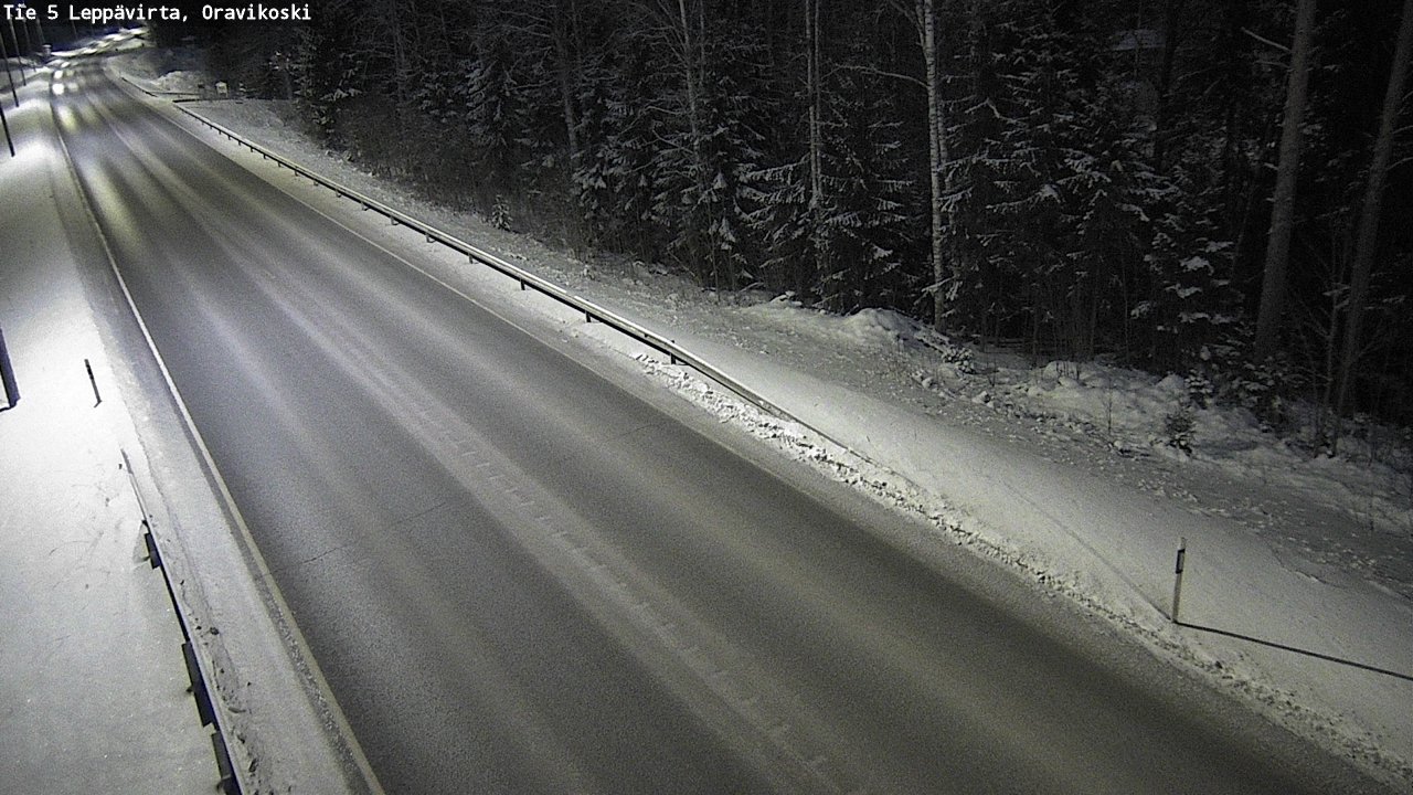 Weather Camera Image Väg 5 Leppävirta, Oravikoski, Leppävirta, Pohjois-Savo