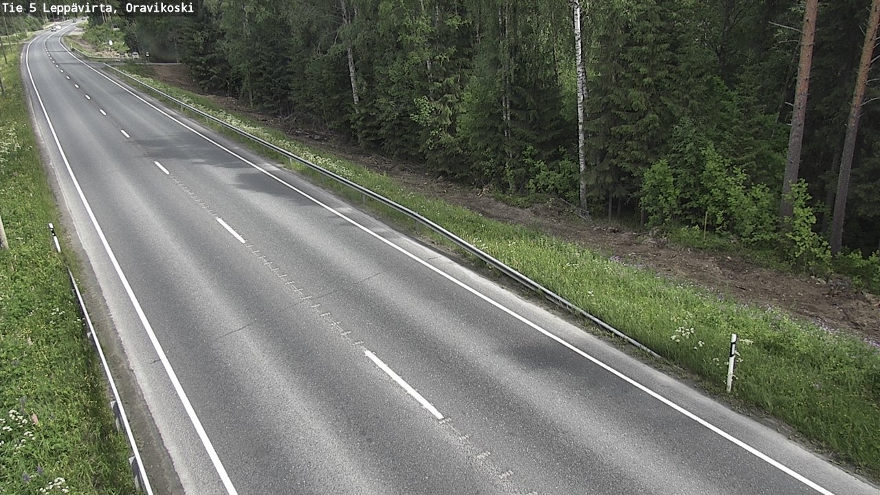 Weather Camera Image Road 5 Leppävirta, Oravikoski, Leppävirta, Pohjois-Savo
