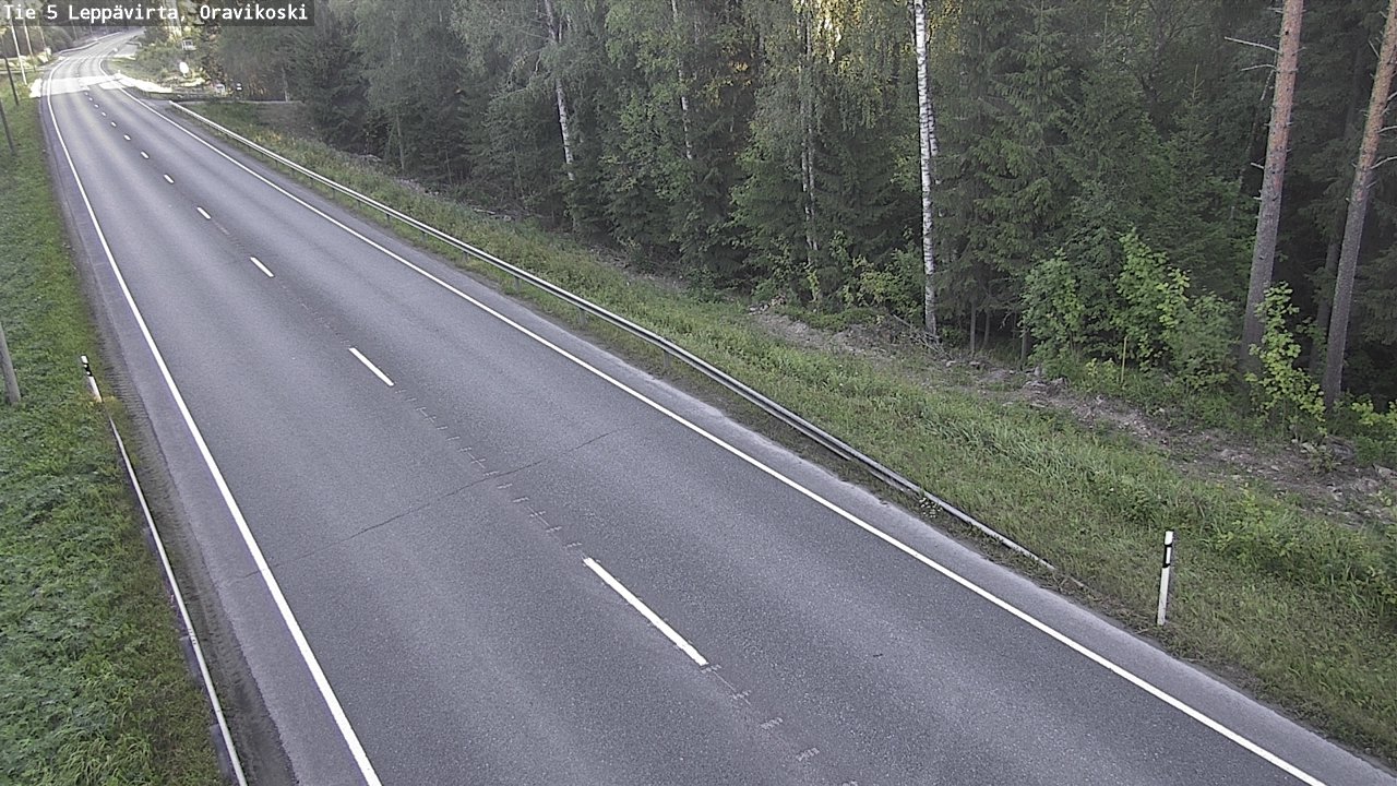 Weather Camera Image Road 5 Leppävirta, Oravikoski, Leppävirta, Pohjois-Savo