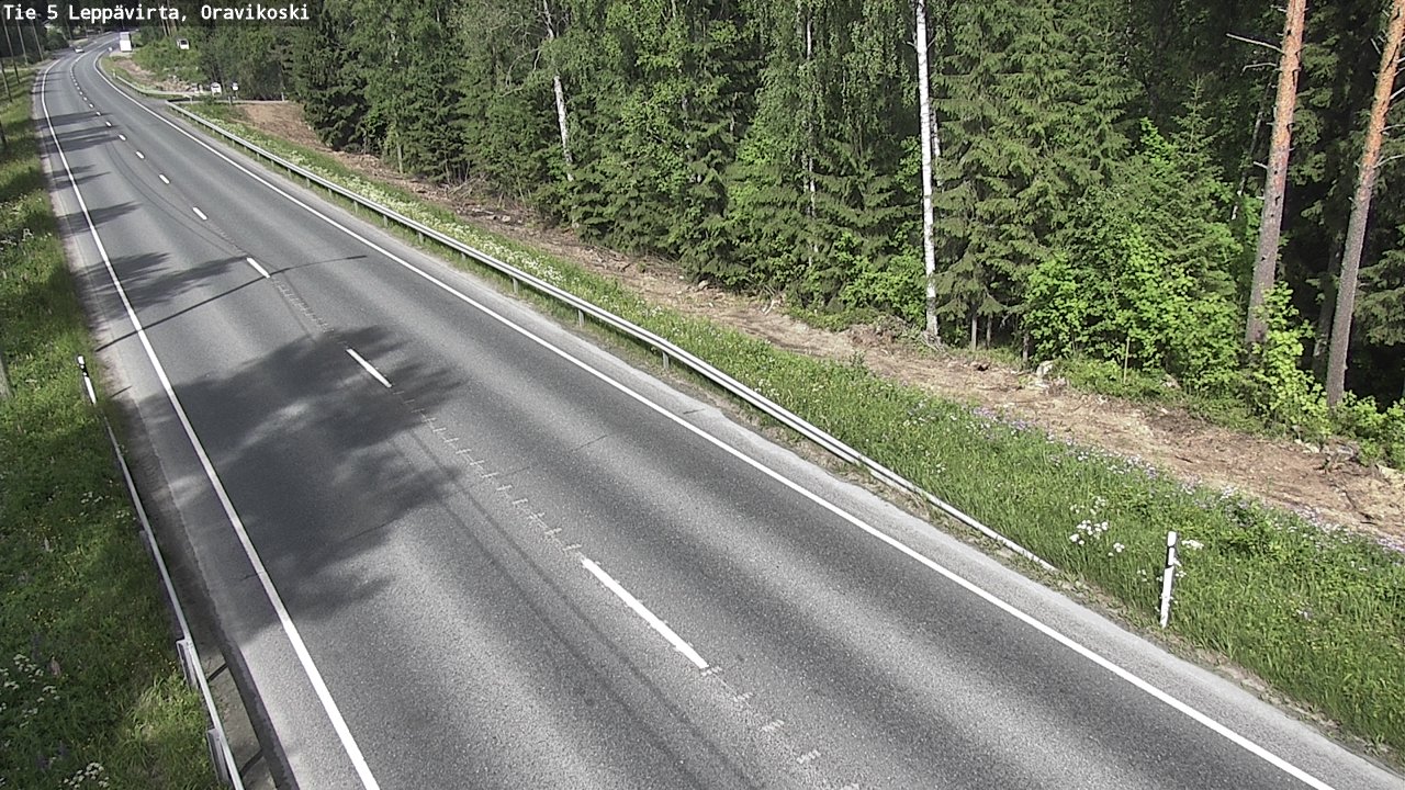 Weather Camera Image Road 5 Leppävirta, Oravikoski, Leppävirta, Pohjois-Savo