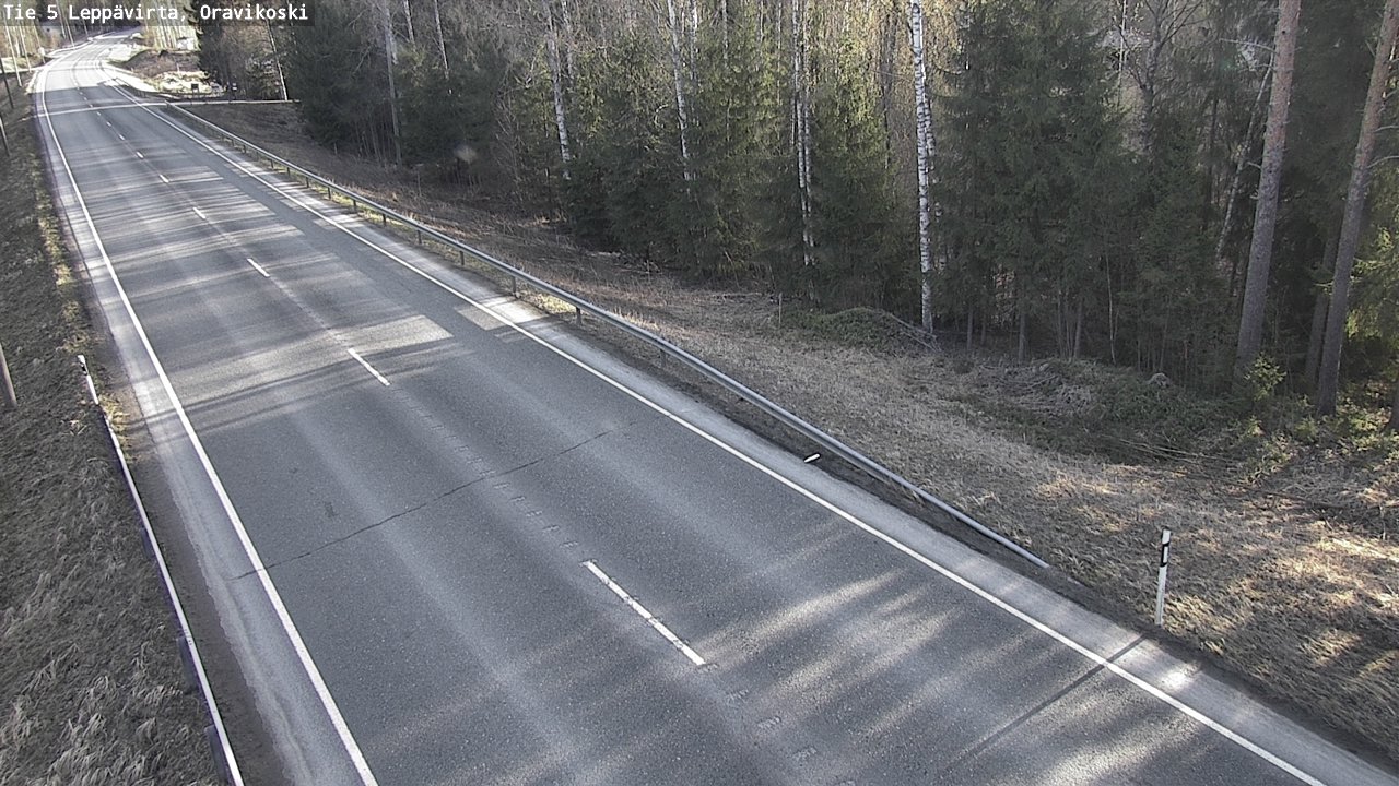 Weather Camera Image Road 5 Leppävirta, Oravikoski, Leppävirta, Pohjois-Savo
