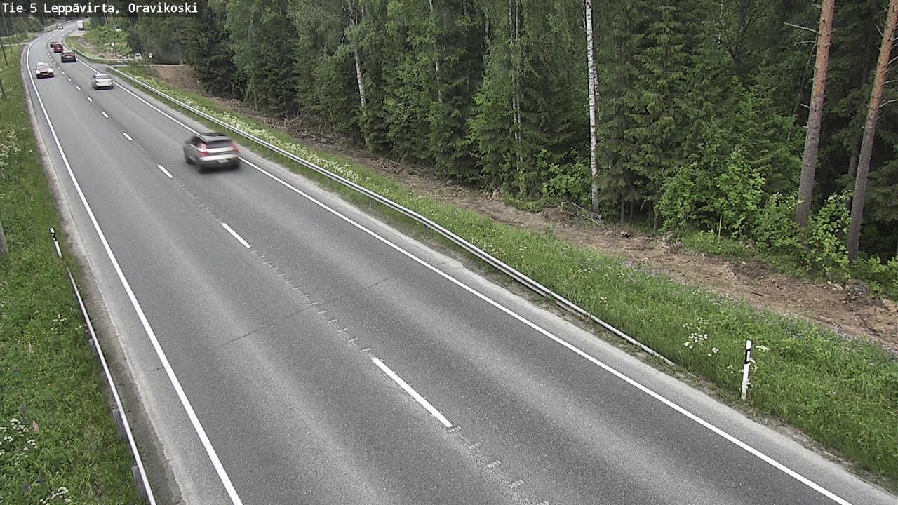 Weather Camera Image Road 5 Leppävirta, Oravikoski, Leppävirta, Pohjois-Savo